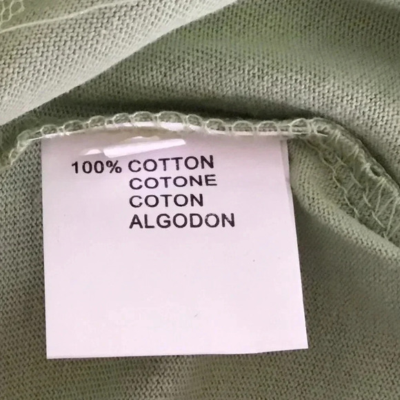 ELENZA Lace V-Neck Shirt |100% Cotton| Light Green | Casual | US 4-6 (S) - Picture 6 of 7